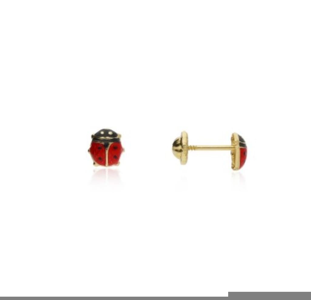 Pendientes mariquitas Oro 18 ktes - Imagen 1