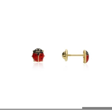 Pendientes mariquitas Oro 18 ktes - Imagen 1