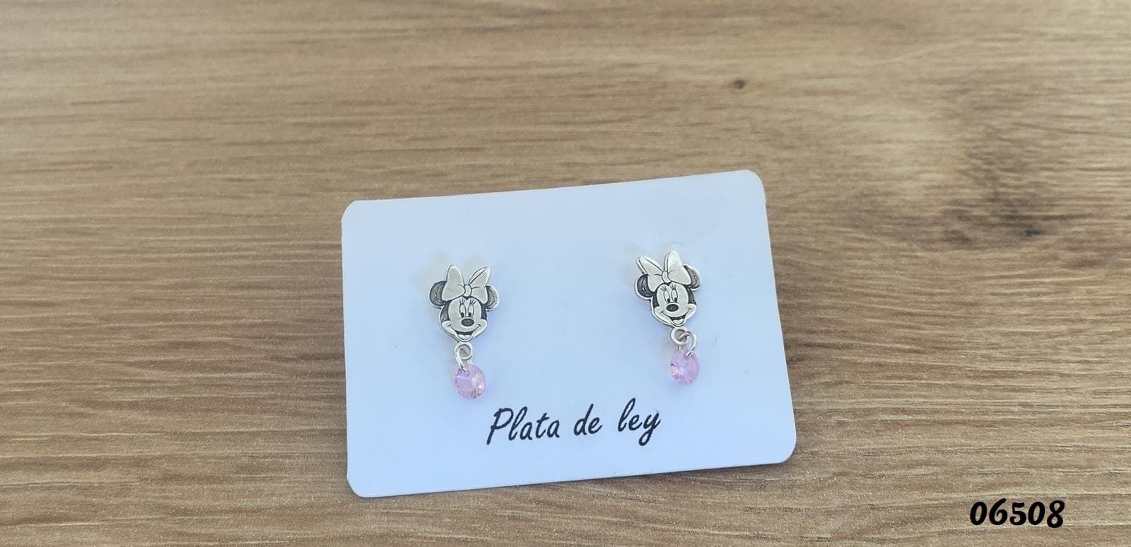 Pendientes Minnie con circonita - Imagen 1