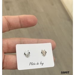 Pendientes Minnie plata de ley - Imagen 1