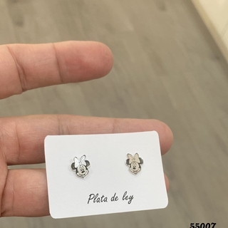 Pendientes Minnie plata de ley - Imagen 1