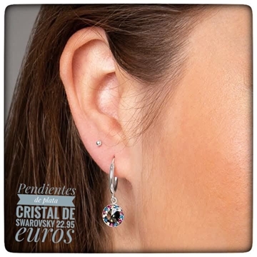 Pendientes rosetón cristal Swarovski - Imagen 1