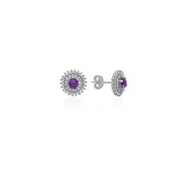 Pendientes rosetón Pavé - Imagen 1