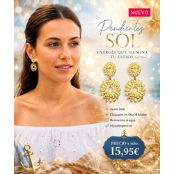 Pendientes Sol acero avancy - Imagen 1