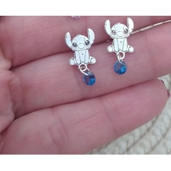 Pendientes Stich con circonita - Imagen 1