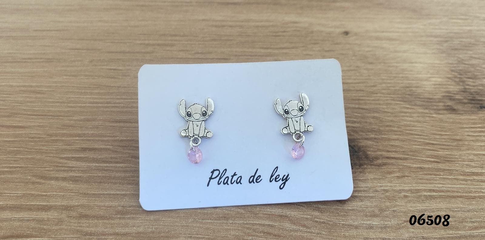 Pendientes Stich con circonita - Imagen 2