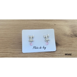 Pendientes Stich con circonita - Imagen 2