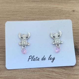 Pendientes Stich con circonita - Imagen 2