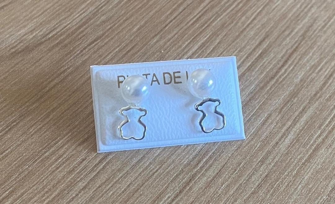 Pendientes Tous con perla plata de ley - Imagen 1