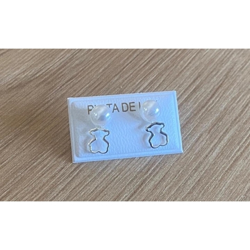 Pendientes Tous con perla plata de ley - Imagen 1