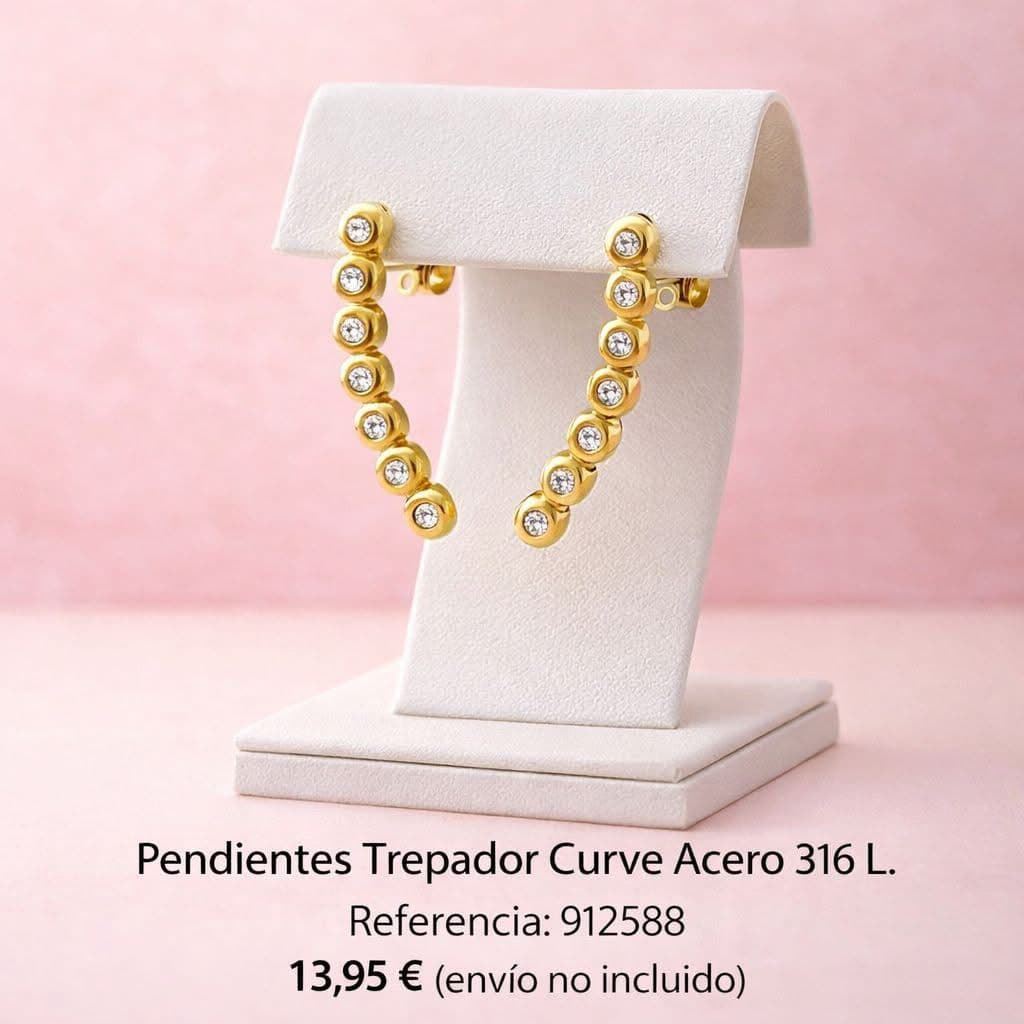 Pendientes trepador curve acero - Imagen 1