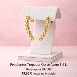 Pendientes trepador curve acero - Imagen 1