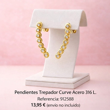 Pendientes trepador curve acero - Imagen 1