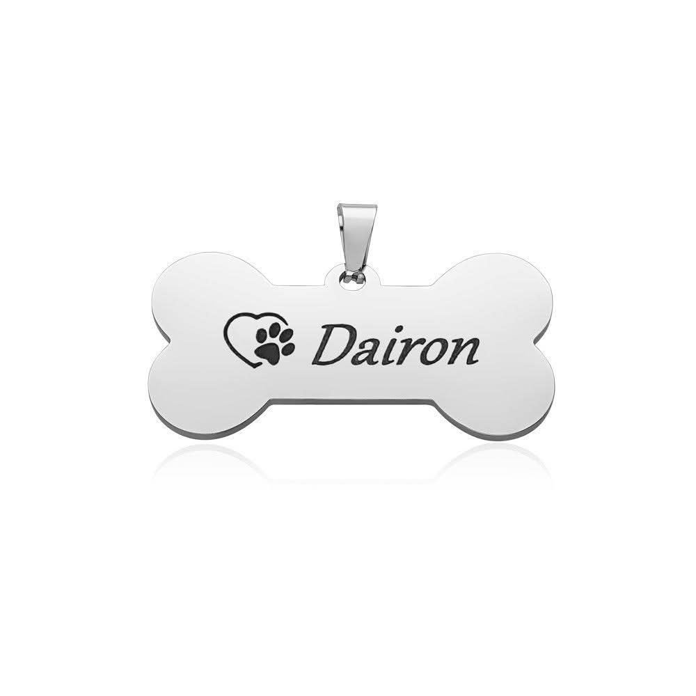 Placa personalizada en forma de hueso para mascotas avancy - Imagen 2