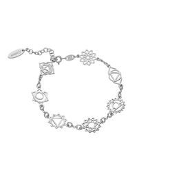 Pulsera 7 chakras plata de ley Avancy - Imagen 1