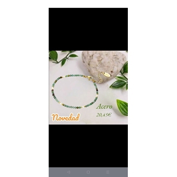 Pulsera Amazonita cuarzo rosa - Imagen 1