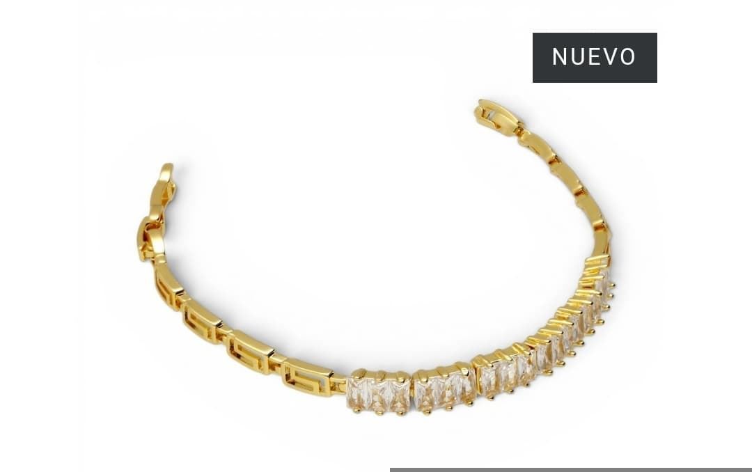 Pulsera baguette Luxury acero - Imagen 1