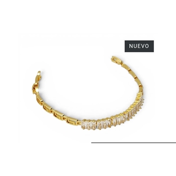 Pulsera baguette Luxury acero - Imagen 1