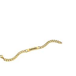 Pulsera barbada exclava acero con placa - Imagen 2