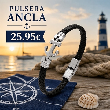 Pulsera caballero ancla marinera - Imagen 1