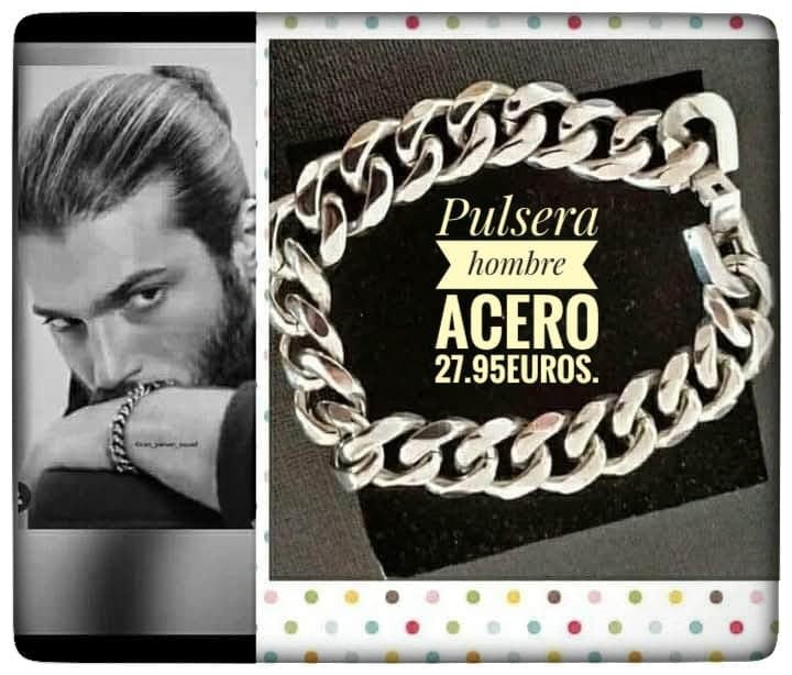 Pulsera cadena barbada de hombre - Imagen 1