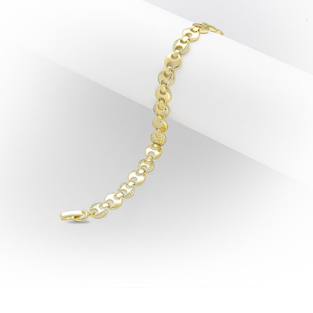 Pulsera círculos filled gold - Imagen 1