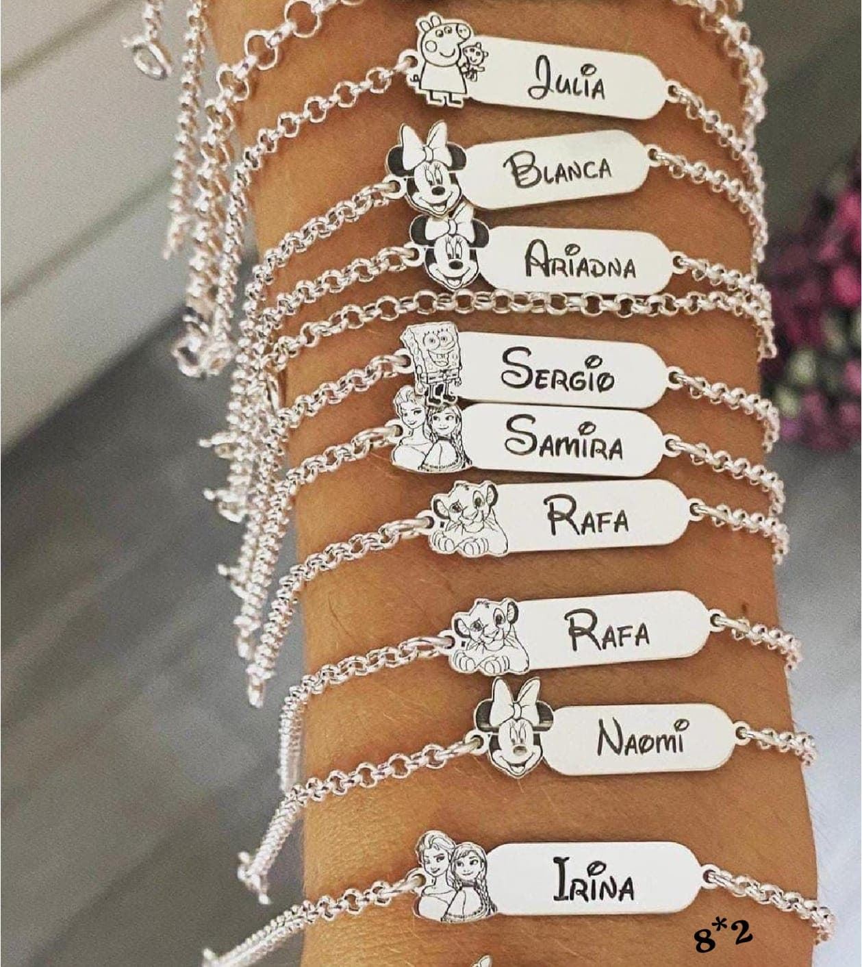 Pulsera con placa personalizada Disney - Imagen 1