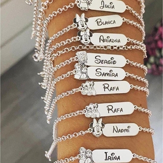 Pulsera con placa personalizada Disney - Imagen 1