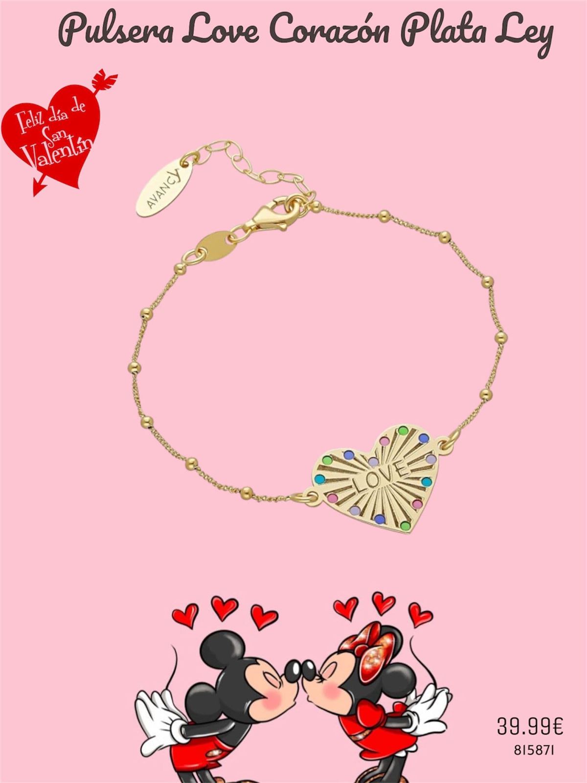 Pulsera corazón multicolor - Imagen 2