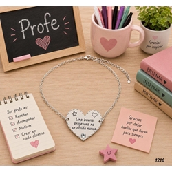 Pulsera corazón profesora - Imagen 1