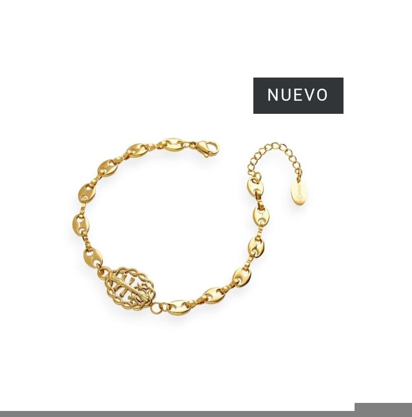 Pulsera cruz de Caravaca acero - Imagen 2