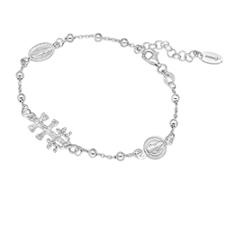 Pulsera cruz de Caravaca San Benito y virgen de la Milagrosa - Imagen 2