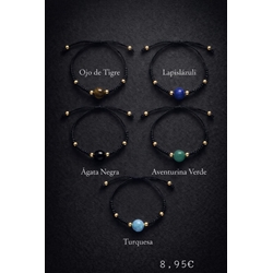 Pulsera cuarzo ojo de tigre y ágata - Imagen 1