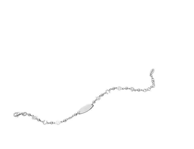 Pulsera de la suerte con placa plata de ley - Imagen 2