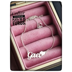 Pulsera de nombre personalizada plata de primera ley - Imagen 1