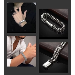 Pulsera doble espiga de hombre - Imagen 1