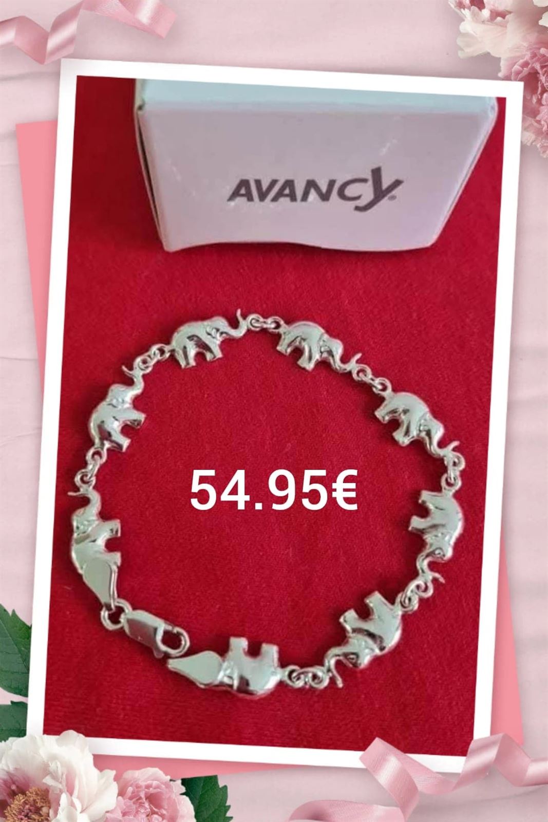 Pulsera elegante de la suerte plata de primera ley - Imagen 1