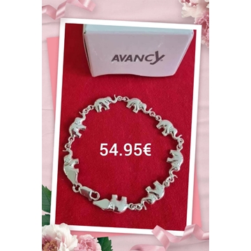 Pulsera elegante de la suerte plata de primera ley - Imagen 1