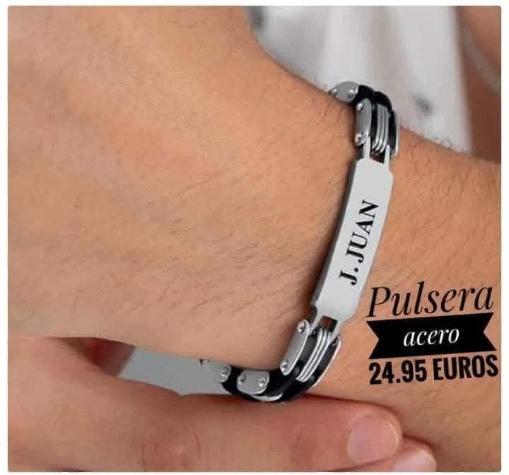 Pulsera enlaces acero personalizada - Imagen 1