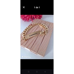 Pulsera esclava bañada en oro de hombre - Imagen 2