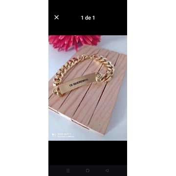 Pulsera esclava bañada en oro de hombre - Imagen 2