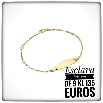 Pulsera esclava bebe oro  9 ktes Avancy - Imagen 1