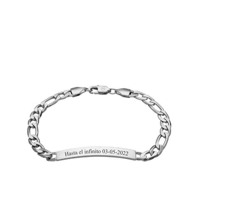 Pulsera esclava de hombre personalizada de acero - Imagen 2