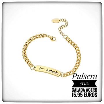 Pulsera Esclava niños con cruz - Imagen 1
