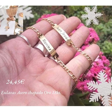 Pulsera esclava para niños especial comunión - Imagen 1