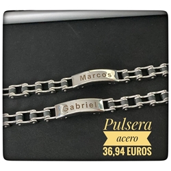 Pulsera esclava personalizada con cadena - Imagen 1