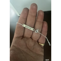 Pulsera Esclava personalizada con escudo del Real Madrid - Imagen 1