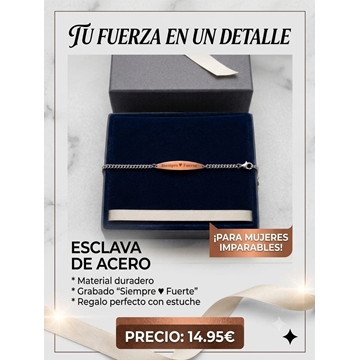 Pulsera esclava personalizada de mujer acero - Imagen 1