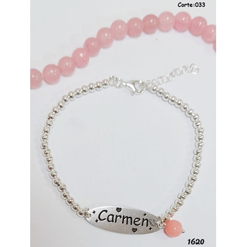 Pulsera esclava personalizada plata - Imagen 1