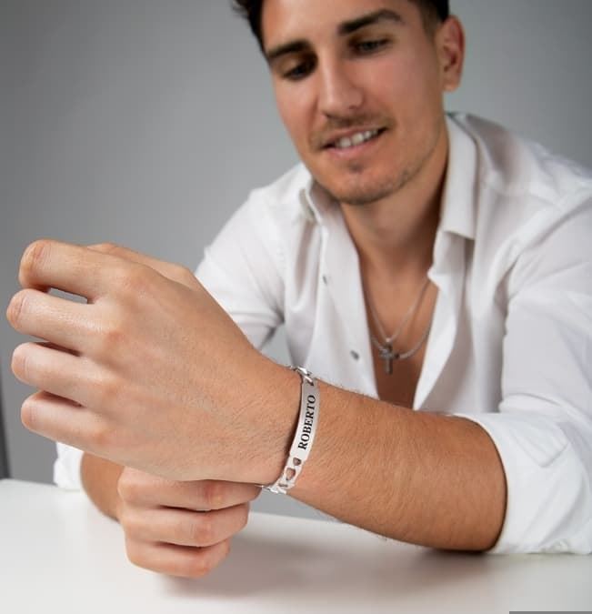 Pulsera esclava plata de ley - Imagen 1